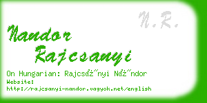 nandor rajcsanyi business card